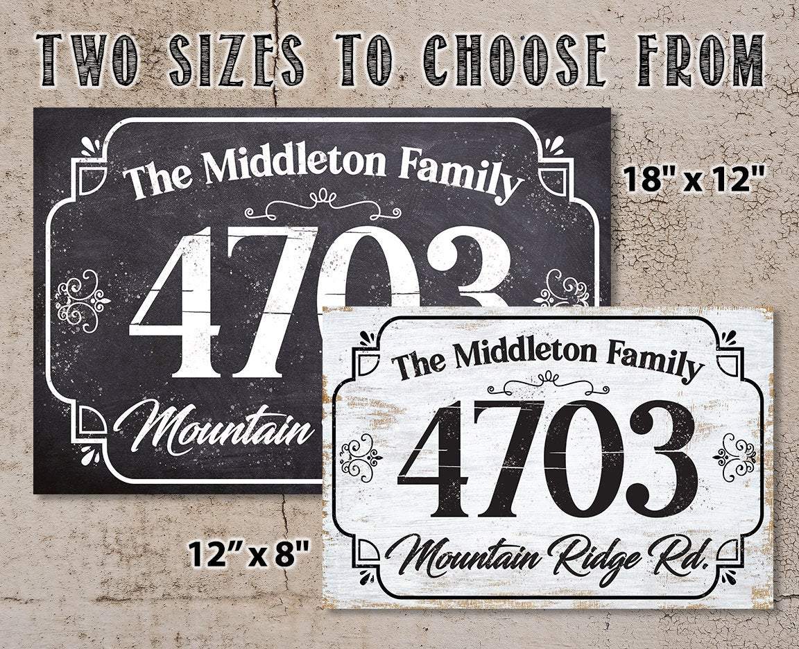 Personalized - Address Plaque - Rectangular - Metal Sign | Lone Star Art.