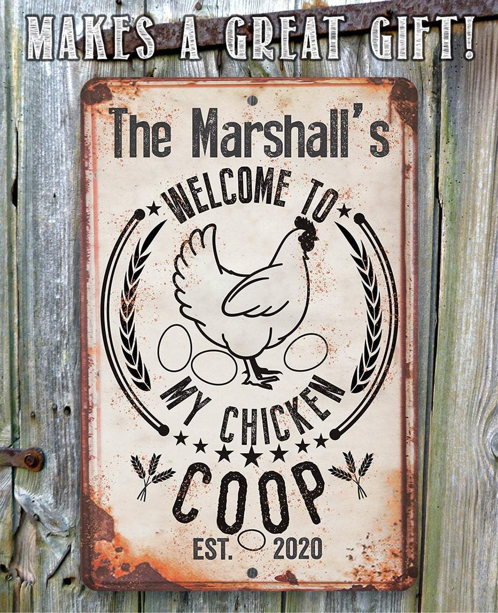 Personalized - My Chicken Coop - Metal Sign | Lone Star Art.