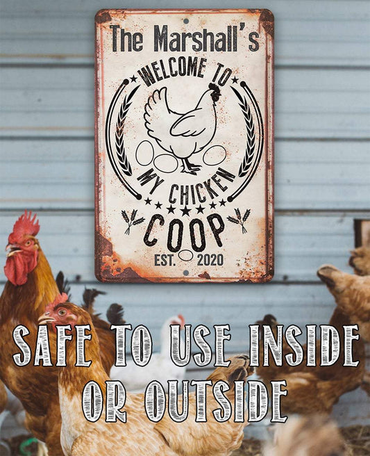 Personalized - My Chicken Coop - Metal Sign | Lone Star Art.