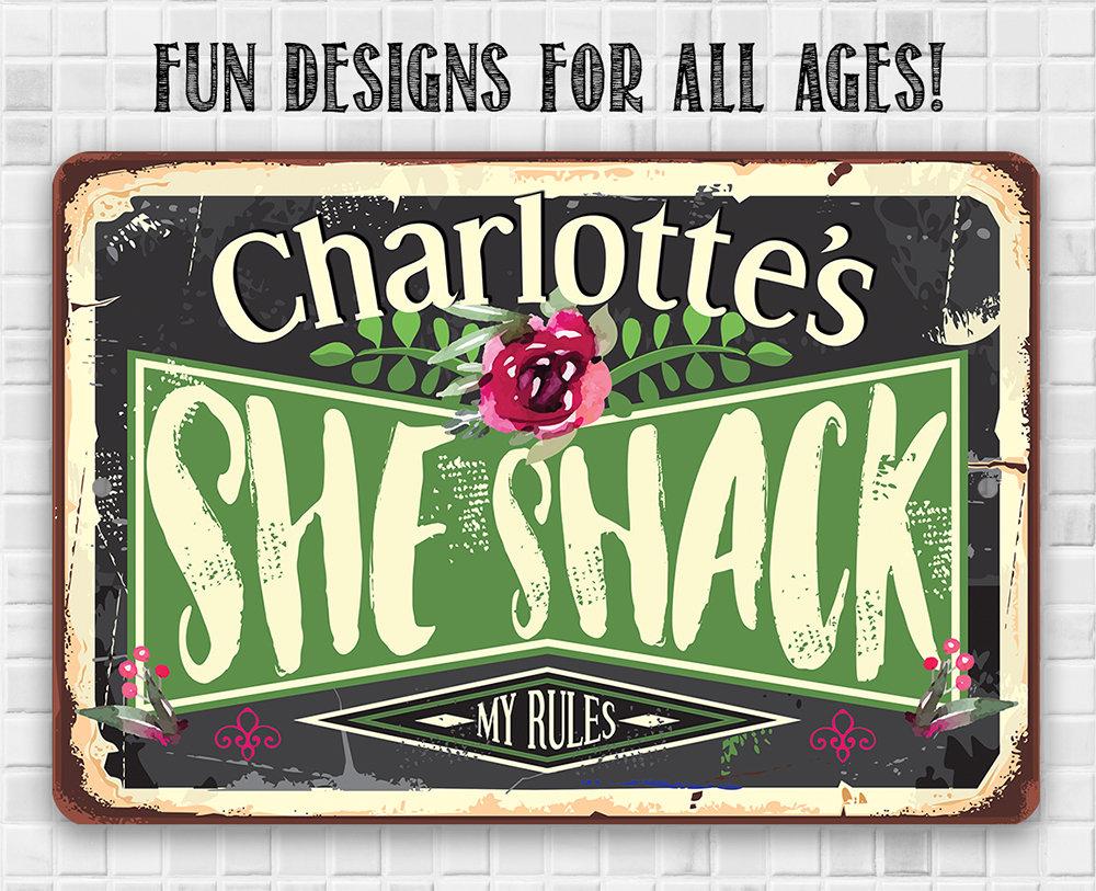 Personalized - She Shack - Metal Sign | Lone Star Art.