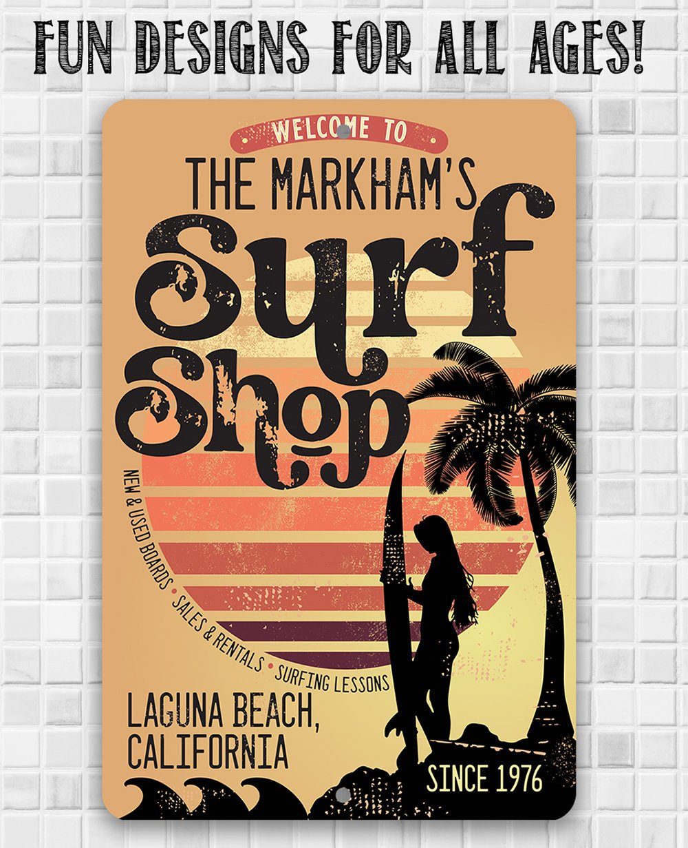 Personalized - Surf Shack - Metal Sign | Lone Star Art.