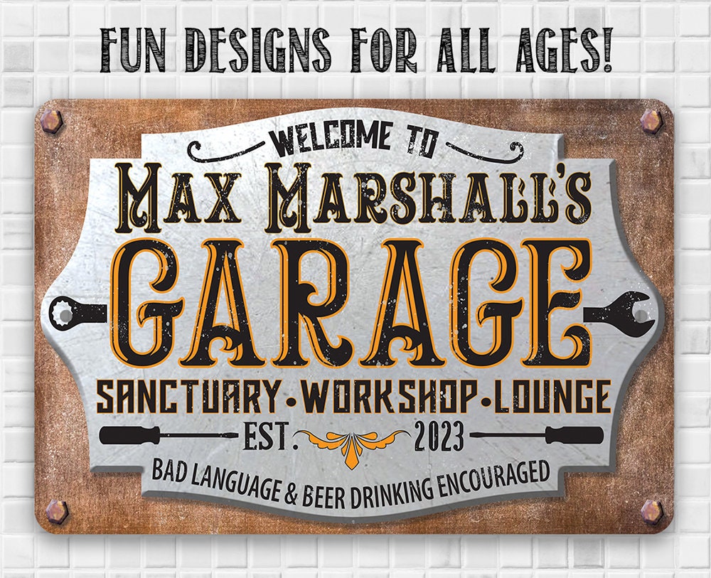 Personalized - Welcome to Garage - Metal Sign Metal Sign Lone Star Art