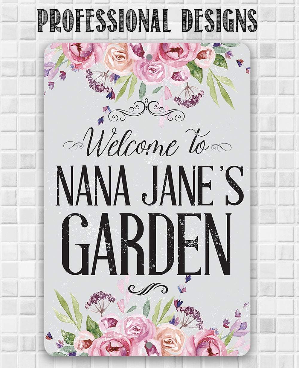 Personalized - Welcome To Our Garden - Metal Sign | Lone Star Art.