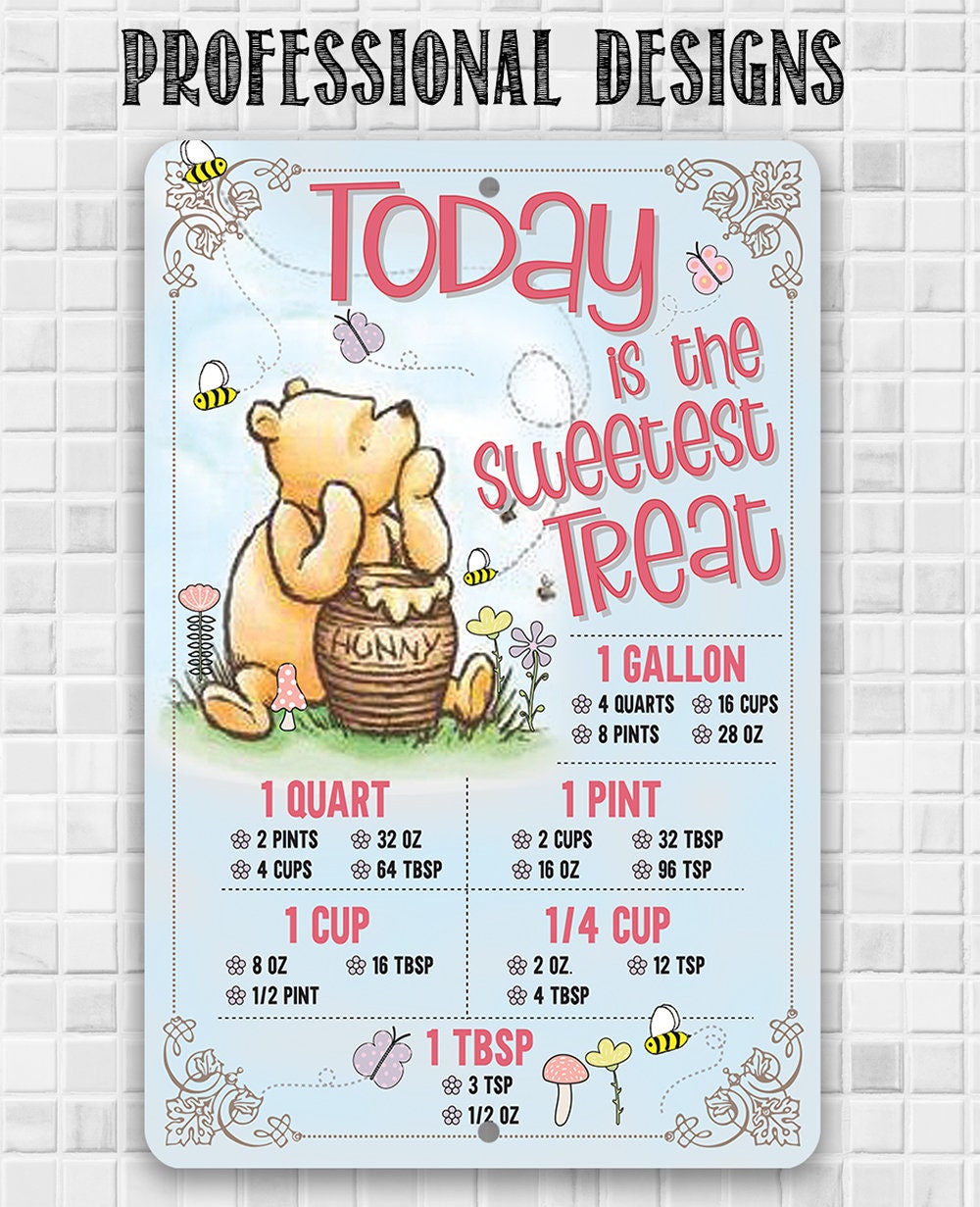 Pooh - Today is The Sweetest Treat - Metal Sign Metal Sign Lone Star Art