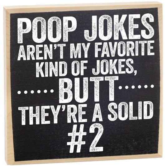 Poop Jokes - Rustic Wooden Sign -Makes a Funny Bathroom Décor and Housewarming Gift Under 15 Dollars Lone Star Art 