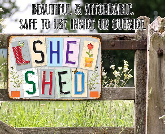 She Shed - Metal Sign | Lone Star Art.