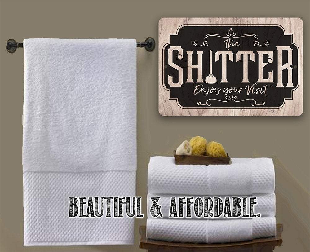 Shitter - Wooden Style - Metal Sign | Lone Star Art.