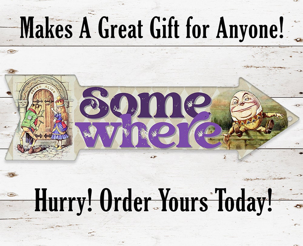 Somewhere - Directional Arrow - Metal Sign Metal Sign Lone Star Art