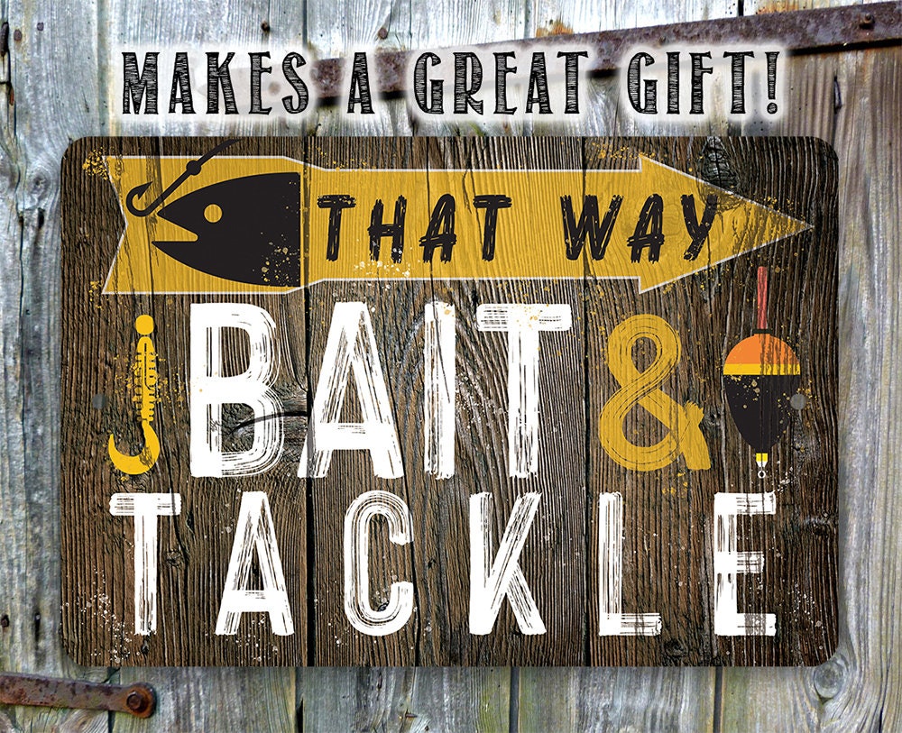 That Way, Bait & Tackle - Directional - Metal Sign Metal Sign Lone Star Art 