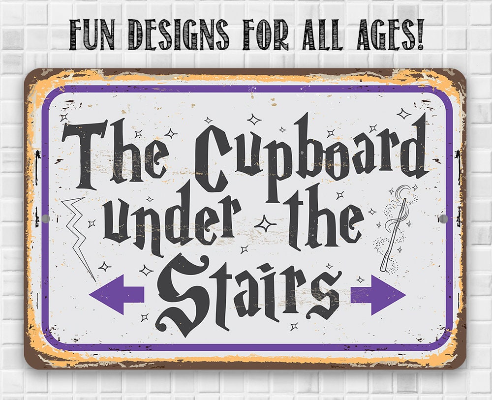 The Cupboard Under The Stairs - Metal Sign Metal Sign Lone Star Art