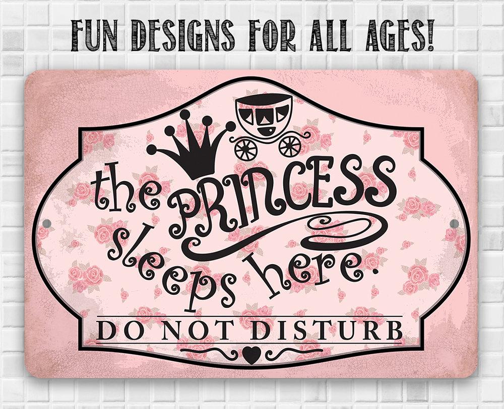 The Princess Sleeps Here - Metal Sign | Lone Star Art.