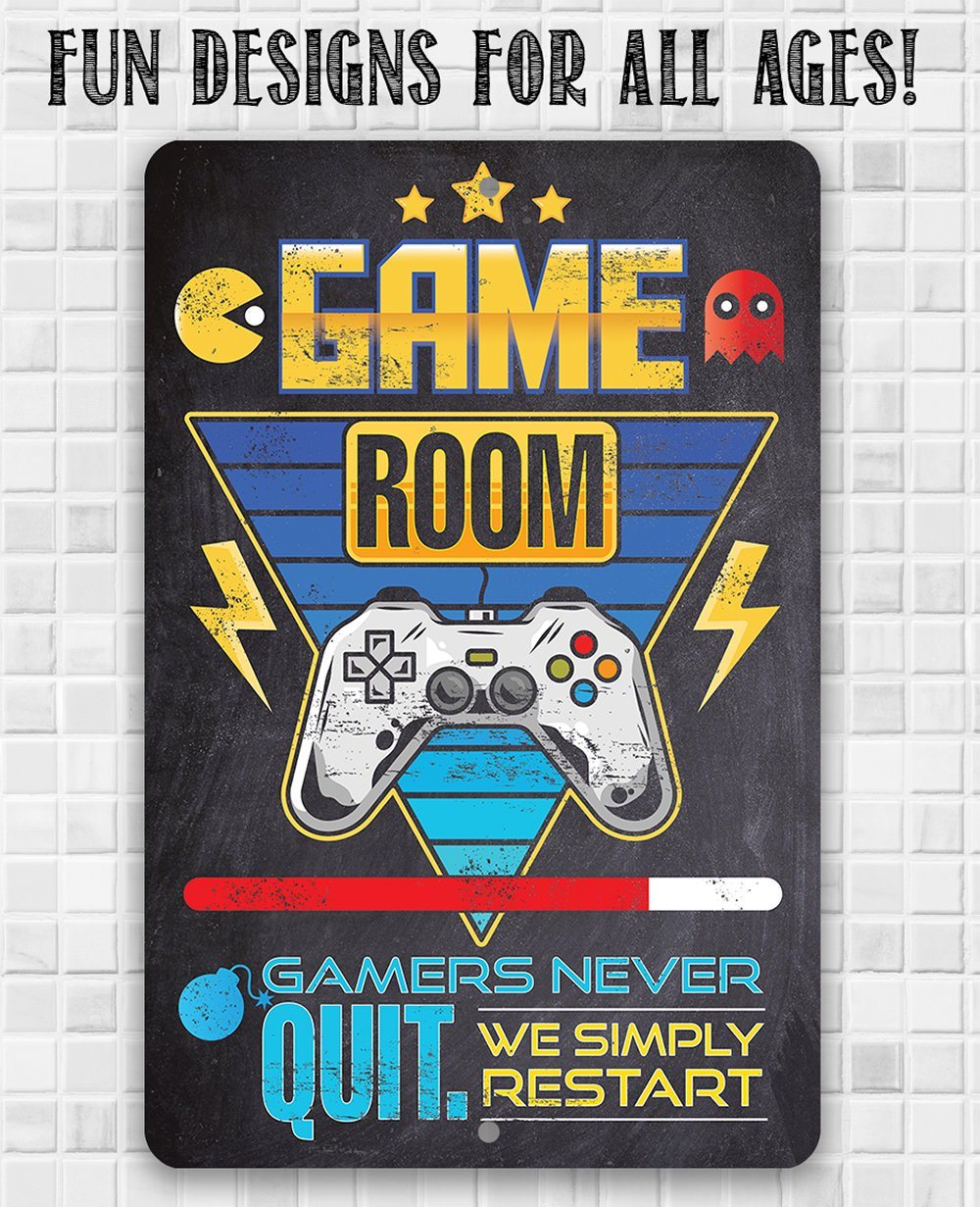 Game Room - Metal Sign | Lone Star Art.