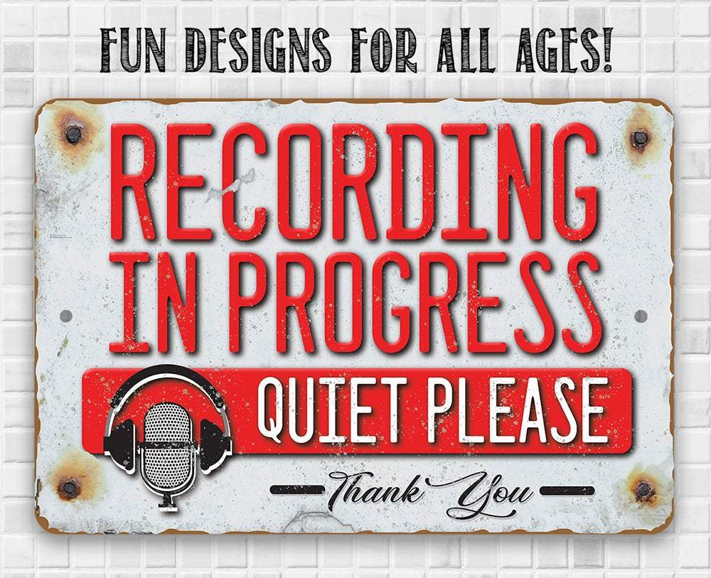 Quiet Recording Studio - Metal Sign | Lone Star Art.