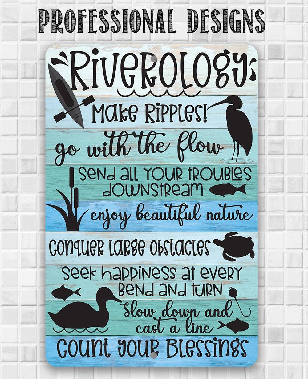 Riverology - Metal Sign | Lone Star Art.