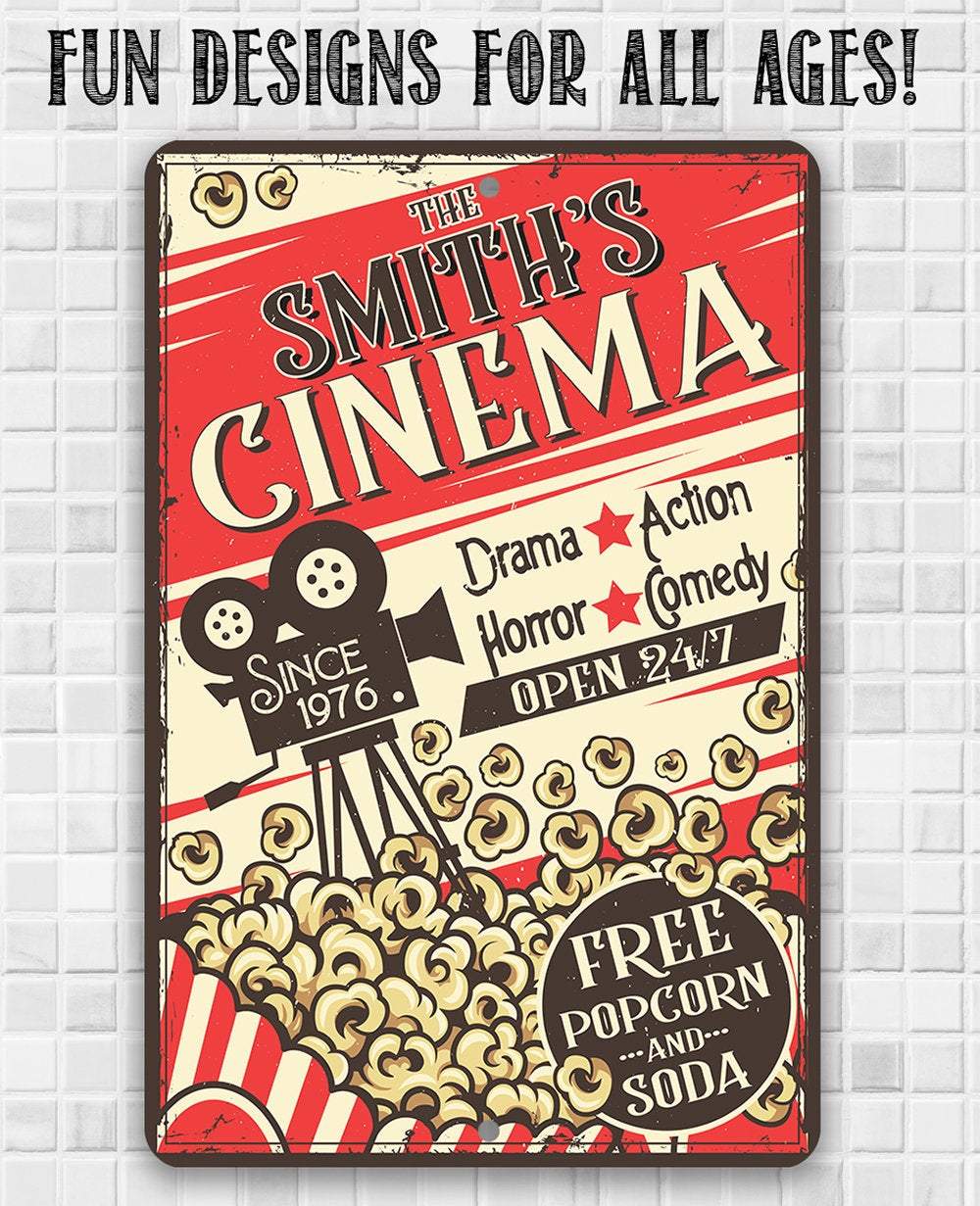 Personalized - Cinema Retro - Metal Sign | Lone Star Art.