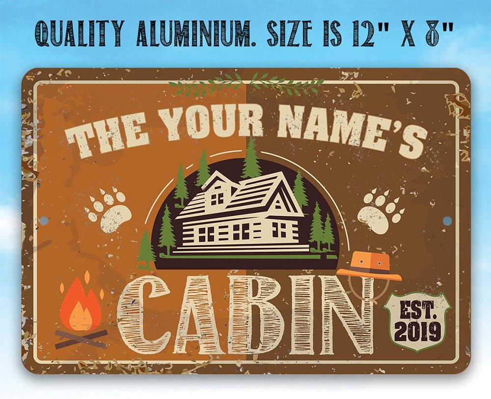 Personalized - Family Cabin - Metal Sign | Lone Star Art.