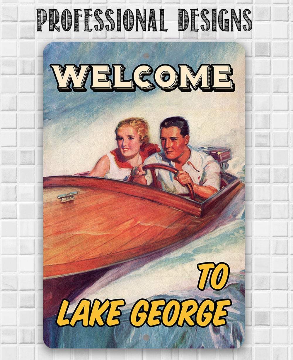 Personalized - Fast Boat Vintage - Metal Sign | Lone Star Art.