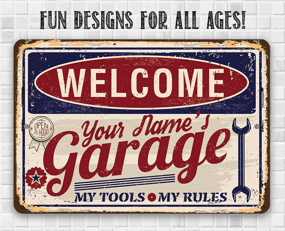 Personalized - Garage - Metal Sign | Lone Star Art.
