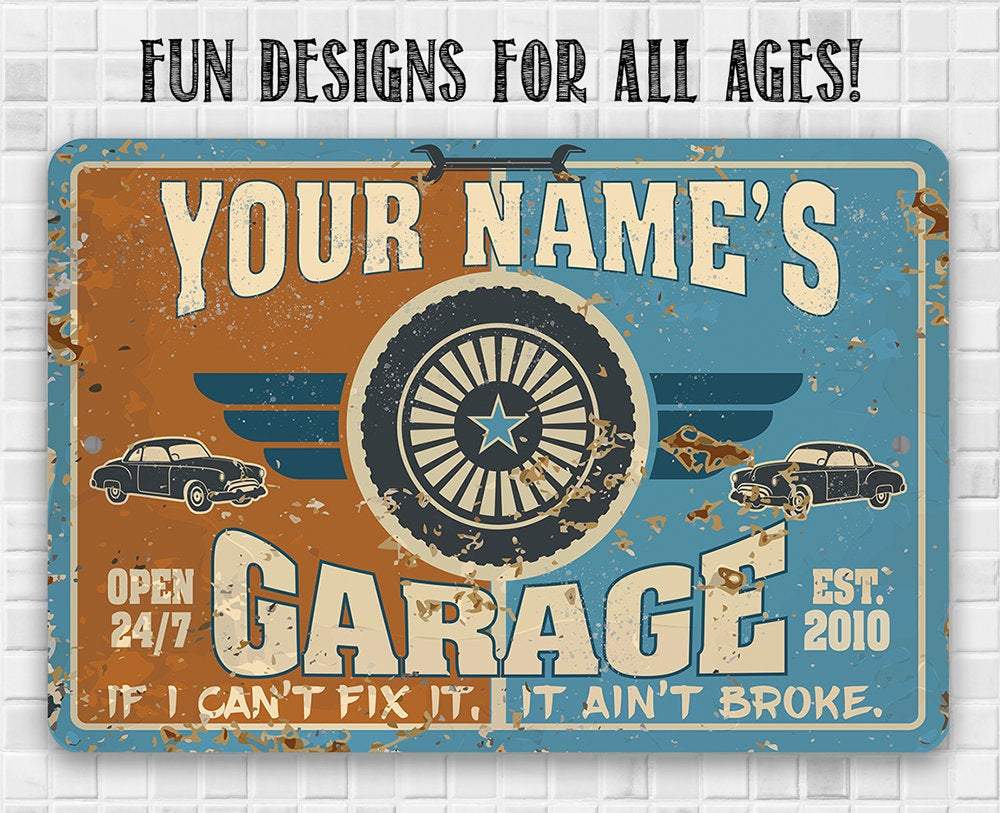 Personalized - Garage - Metal Sign | Lone Star Art.