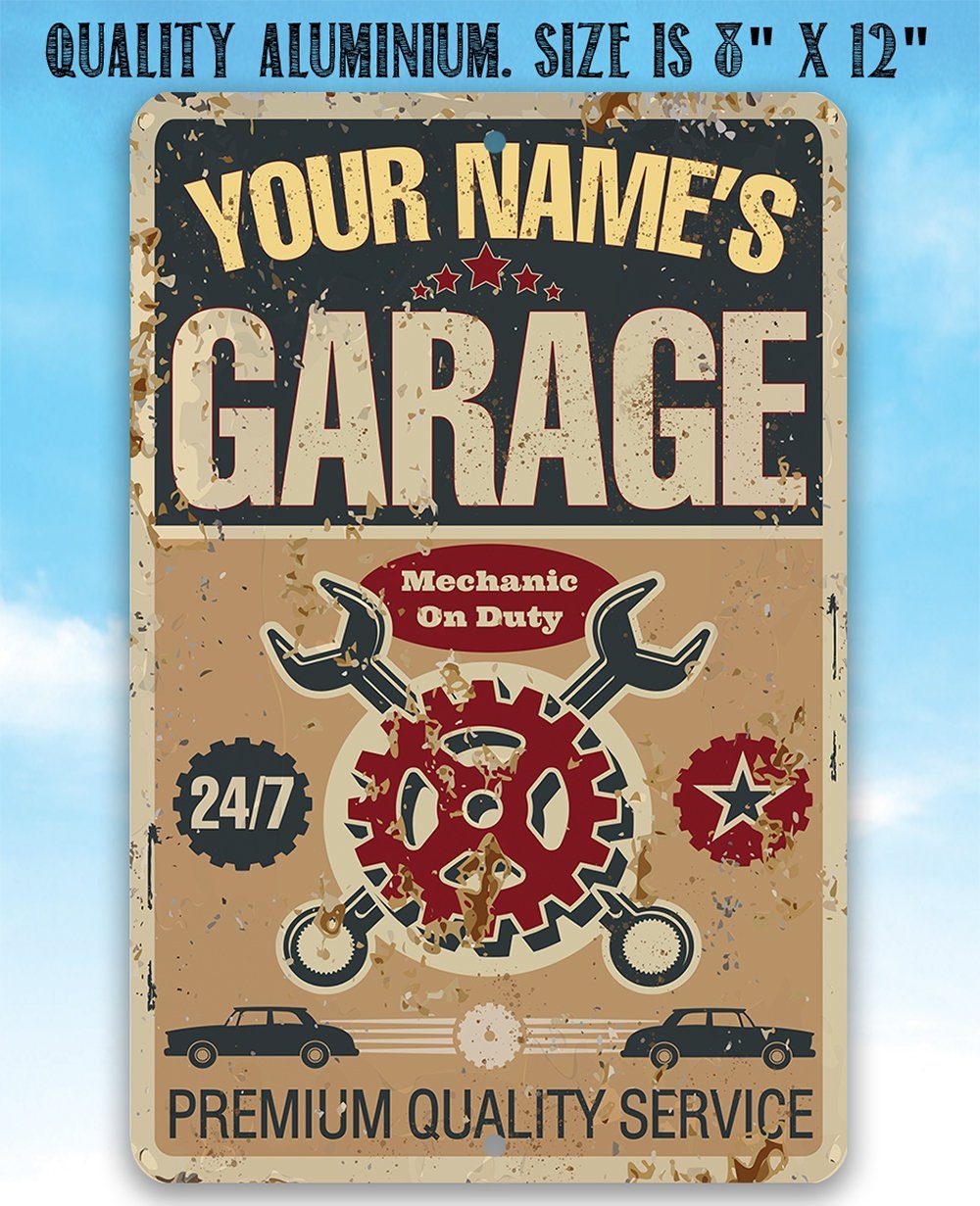 Personalized - Garage - Metal Sign | Lone Star Art.