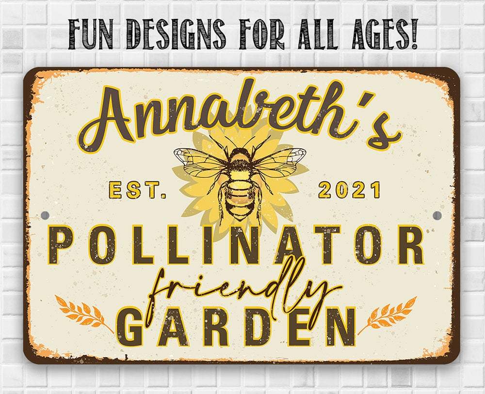 Personalized - Pollinator Friendly - Metal Sign | Lone Star Art.