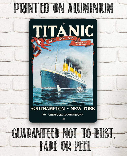 Titanic Poster - Metal Sign | Lone Star Art.