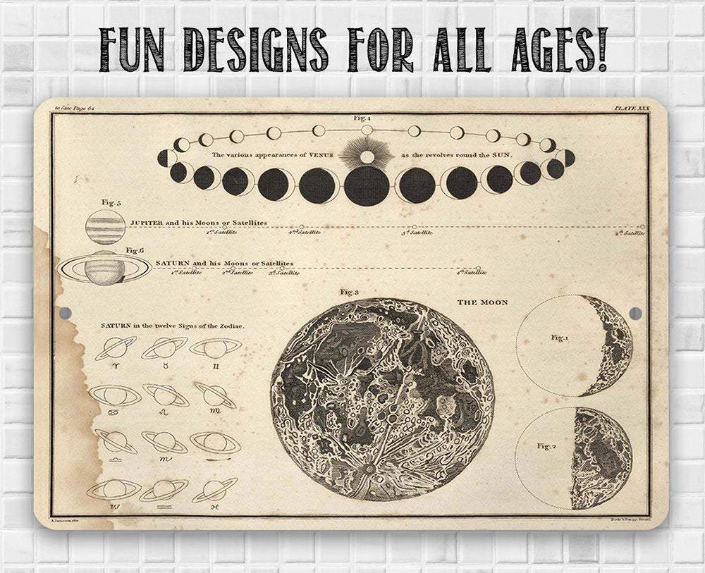 Venus Around The Sun - Metal Sign | Lone Star Art.