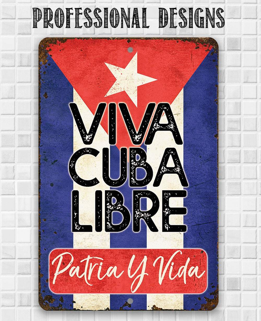 Viva Cuba Libre - Metal Sign | Lone Star Art.