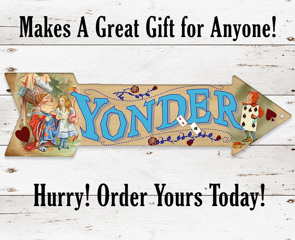 Yonder - Directional Arrow - Metal Sign Metal Sign Lone Star Art