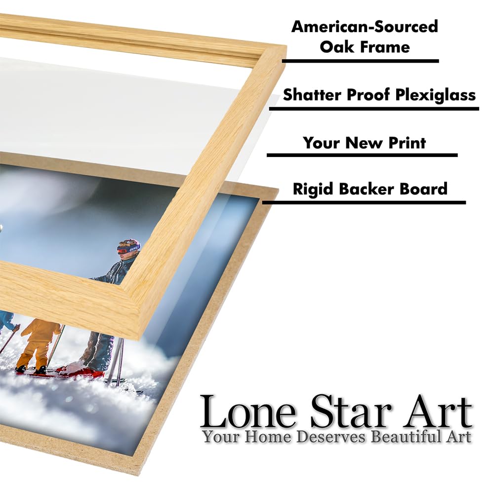 Learning to Ski - Miniature Figures on Snow 11x14 Framed Print, Fun Winter Sports Art, Tiny Skiers Winter Scene, Skiing Family Poster, Kids Room Decor, Ski Lodge & Cabin Decor, Gift for Skiers