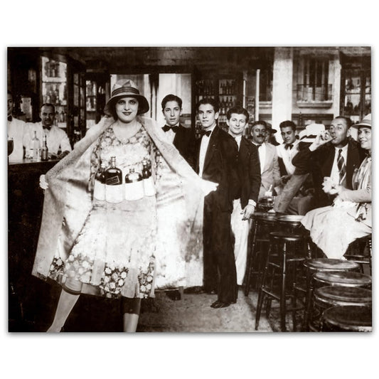 Sneaking It In Funny Scene: 11x14 Unframed Poster - Vintage Retro Photo - Speakeasy & Bootleggers - Prohibition Era Bar Photo, Antique Historical, Modern Lounge, Dorm & Home Bar Décor