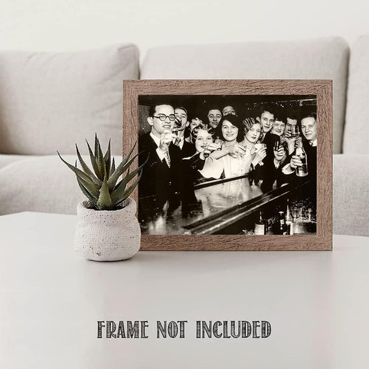 Cheers End of Prohibition - Vintage Wall Art - 11x14 Unframed Art Speakeasy Prohibition Decor Vintage Art Print - Makes a Great Man Cave and Home Bar Decor Poster Under $15