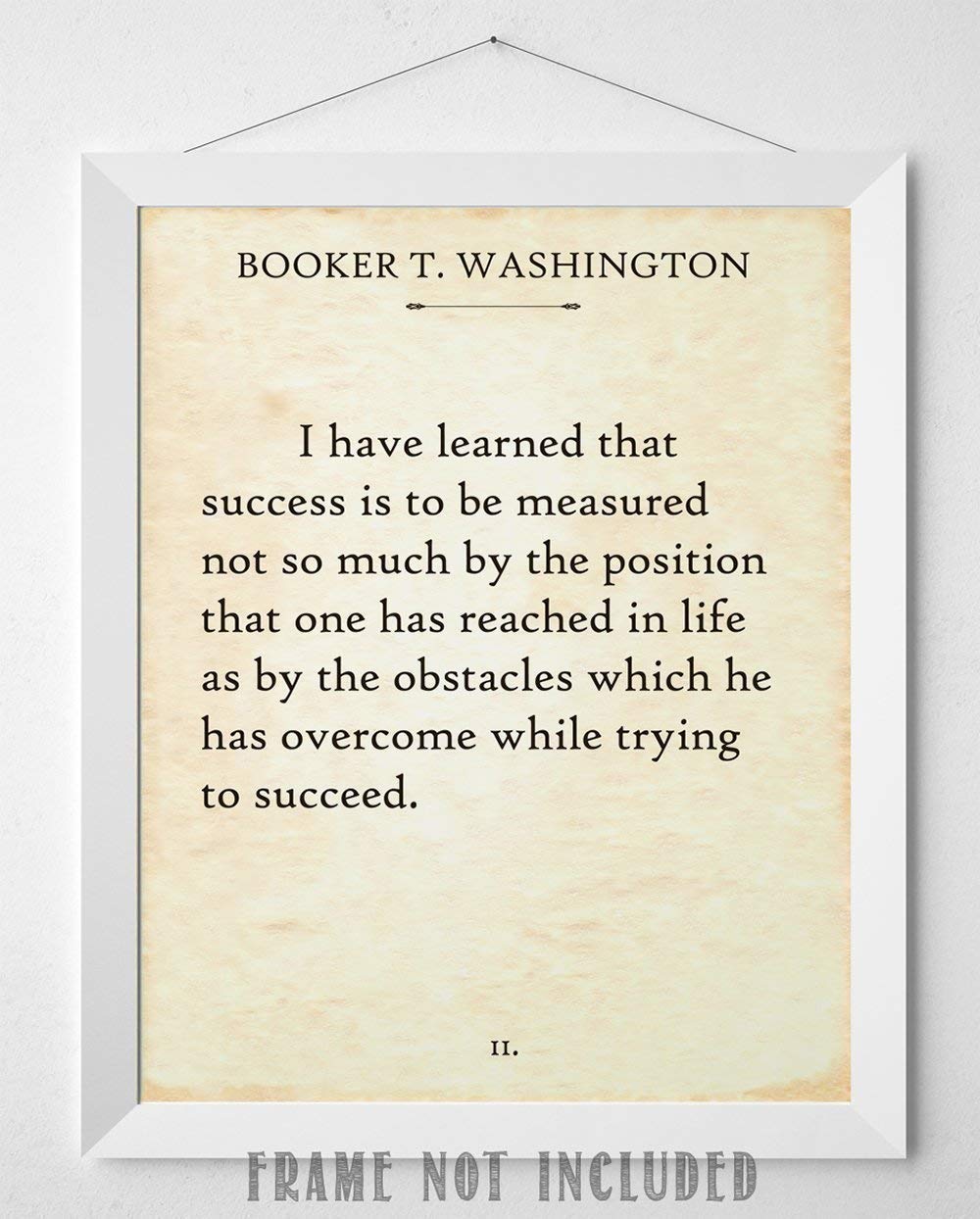 Booker T. Washington - I Have Learned... - 11x14 Unframed Typography Book Page Print - Makes a Great Gift Under $15 for Book Lovers