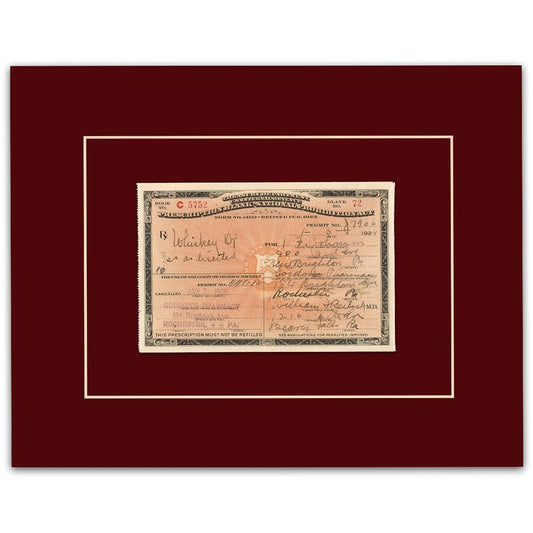 Prohibition Prescription for Whiskey: 11x14 Unframed Poster - Vintage Retro Photo - Speakeasy & Bootleggers - Prohibition Era Bar Photo, Antique Historical, Modern Lounge, & Home Bar Décor