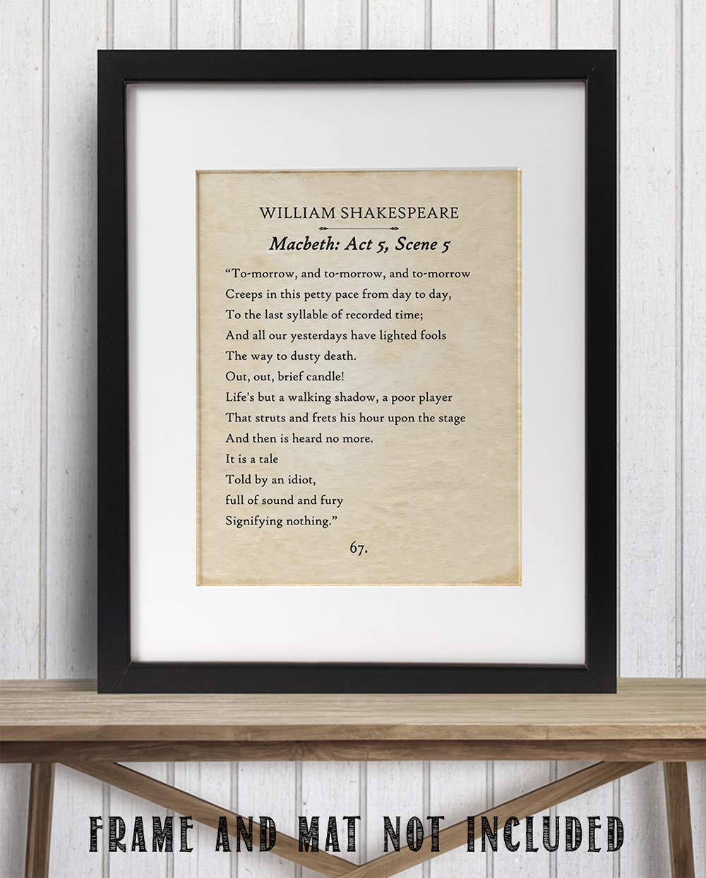 Macbeth Tomorrow William Shakespeare - Macbeth - Tomorrow and Tomorrow - Classic Drama ...