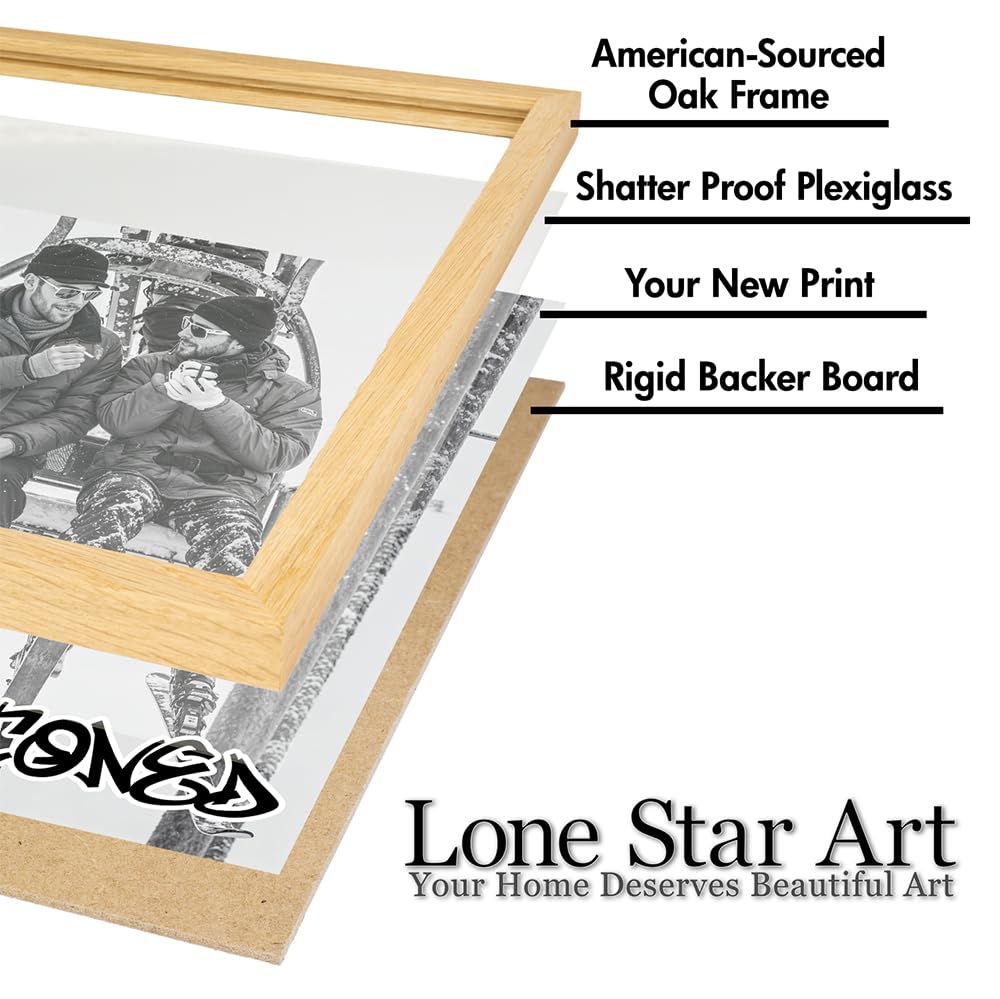 Stoner Ski Art 11x14 Framed Print - Funny Skiing Poster With Cannabis Lifestyle Art, Ski Stoned Poster, Weed And Skiing Poster, Snowboard Art Print For Alpine Resorts, Ski Lodges & Mountain Resorts