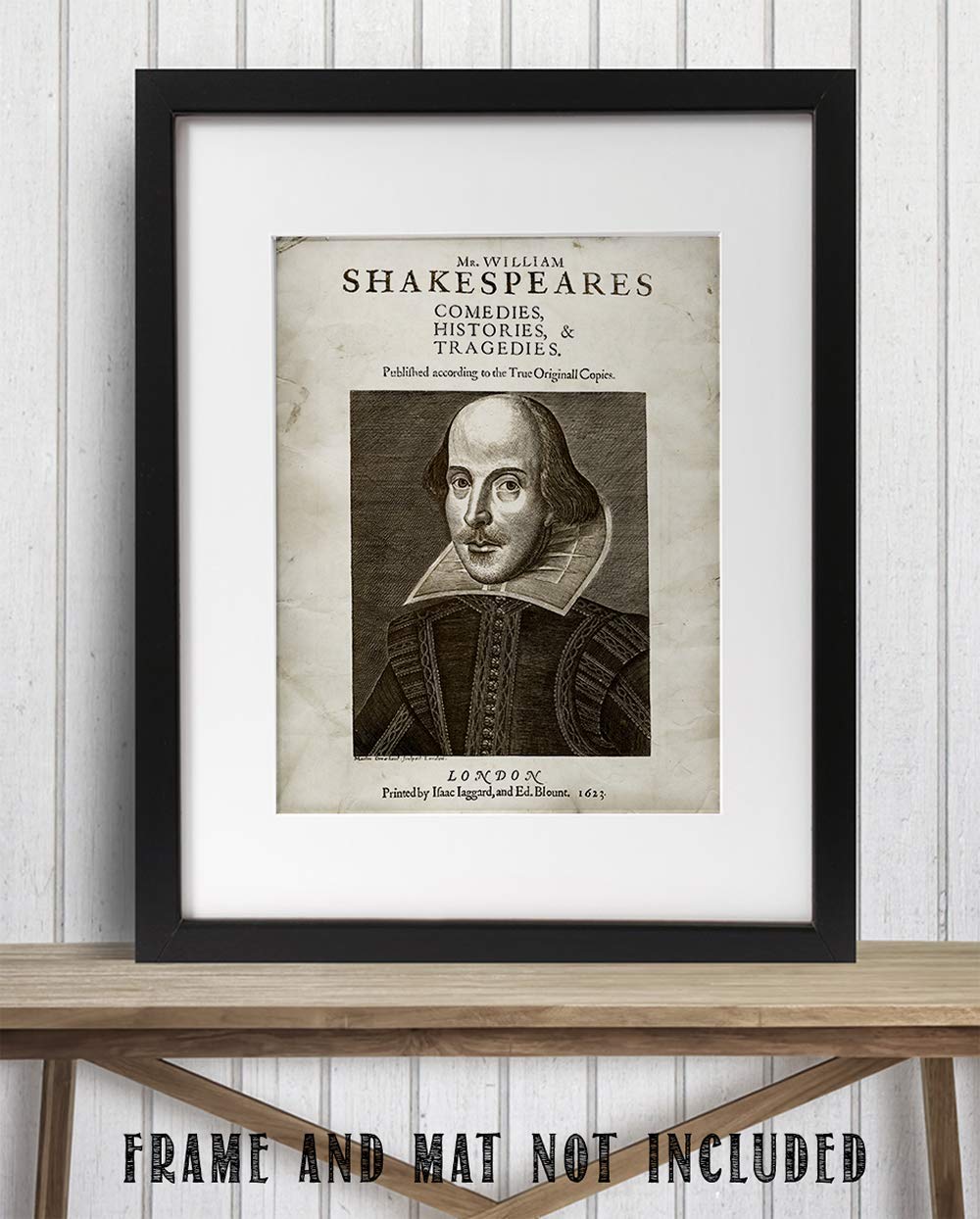 Shakespeare's Comedies, Histories and Tragedies - Classic Theatre Decorations, English Classroom Accessories, Great Gift for Literary and Shakespeare Lovers, 11x14 Unframed Typography Book Page Print