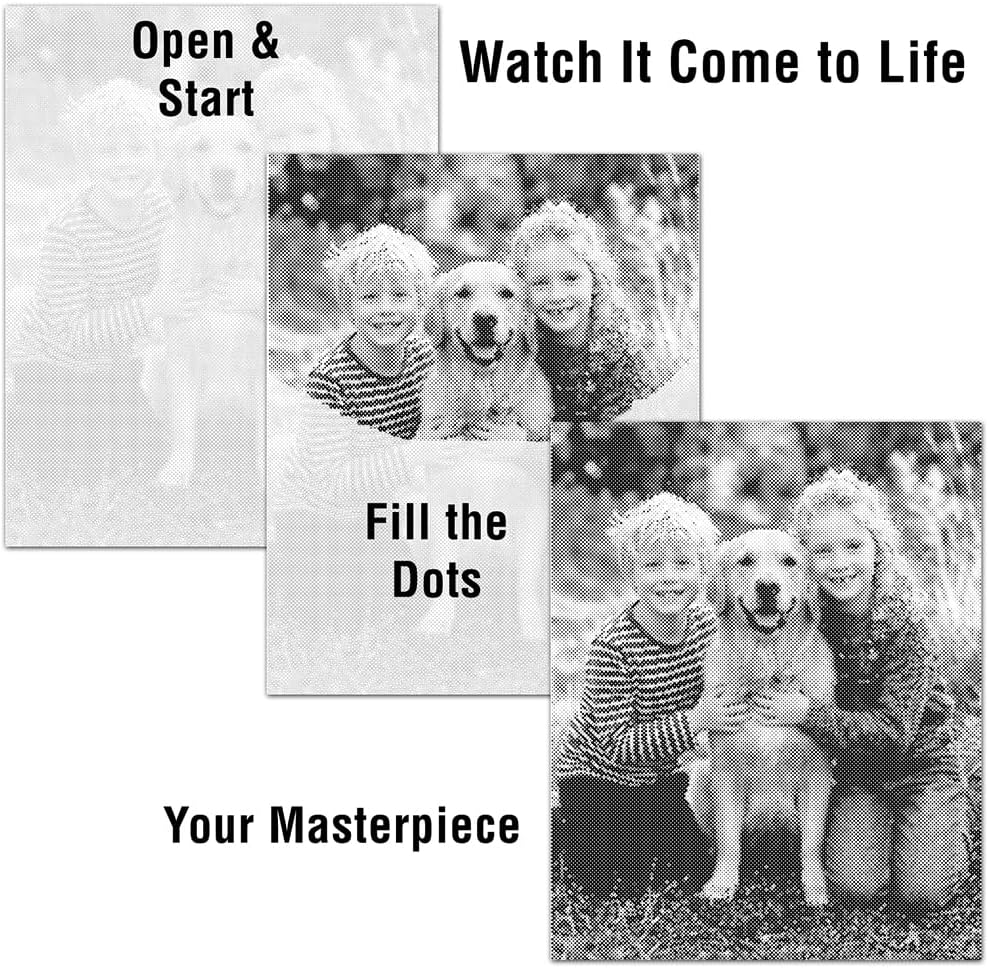 On the Dot Custom Photo Dot Painting Kit – Personalized 16x20 Canvas Art | Diamond Painting Alternative | Dual-Tip Marker Included | Made & Ships from USA - Makes a Great Mother's Day Present