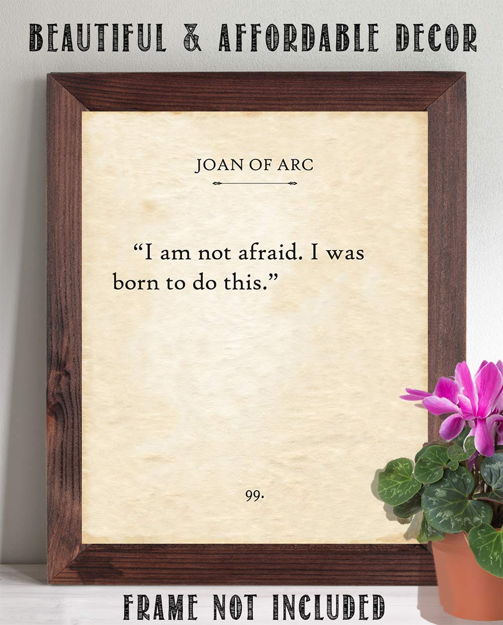 Joan of Arc (Jehanne Darc)- I Am Not Afraid - 11x14 Unframed Typography Book Page Print - Great Gift for Biblical and Historical Lovers Under $15