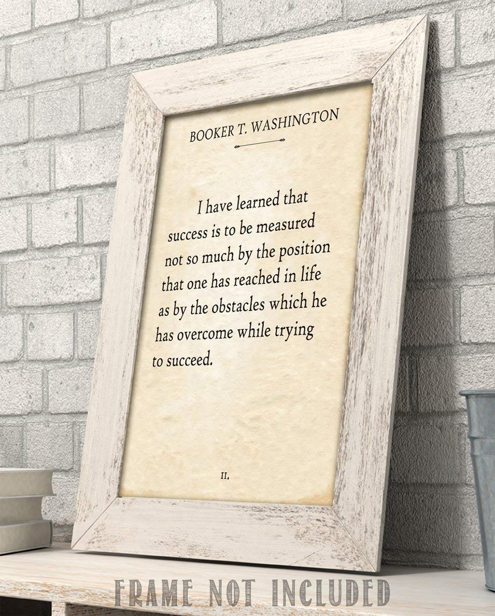 Booker T. Washington - I Have Learned... - 11x14 Unframed Typography Book Page Print - Makes a Great Gift Under $15 for Book Lovers