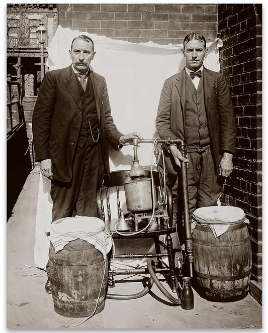 Moonshiners: 11x14 Unframed Poster - Vintage 1920s Retro Photos for Speakeasy & Bootleggers - Prohibition Era Bar Black & White Photo, Antique Historical, Modern Lounge & Home Bar Décor