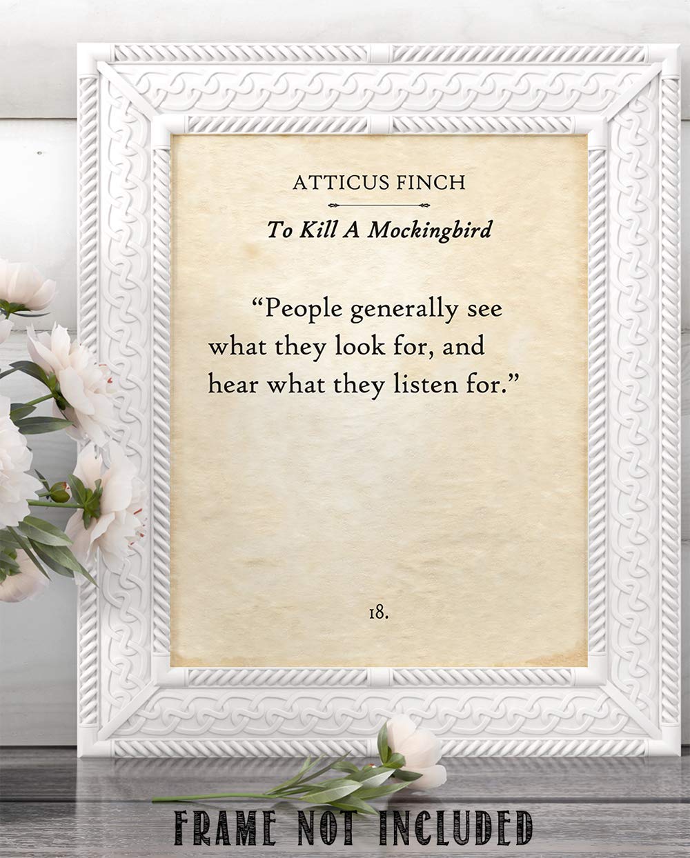 Atticus Finch - People Generally See What They Look For - 11x14 Unframed Typography Book Page Print - Great Inspirational Gift and Decor for Home and Office Under $15