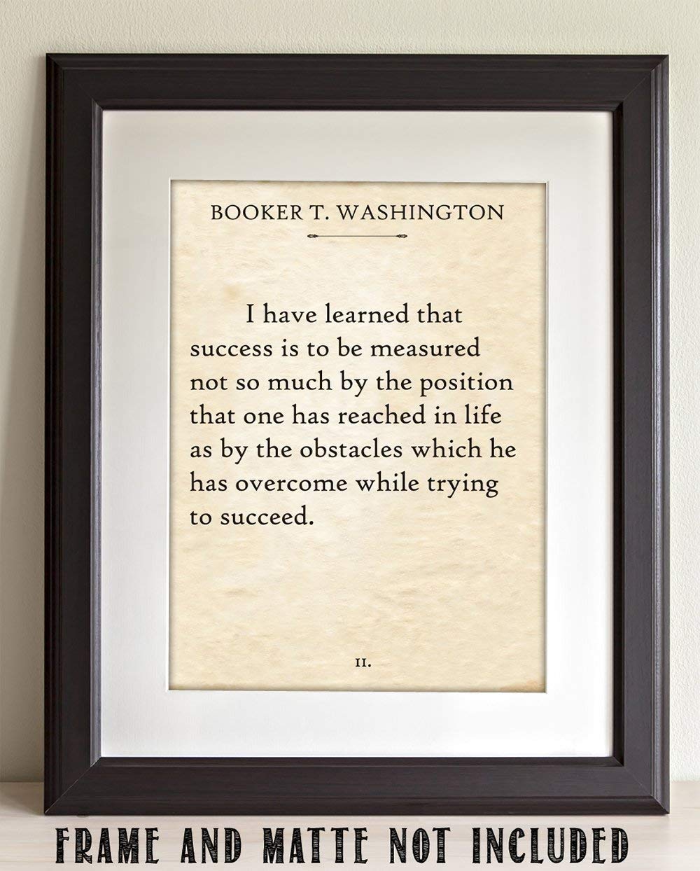 Booker T. Washington - I Have Learned... - 11x14 Unframed Typography Book Page Print - Makes a Great Gift Under $15 for Book Lovers