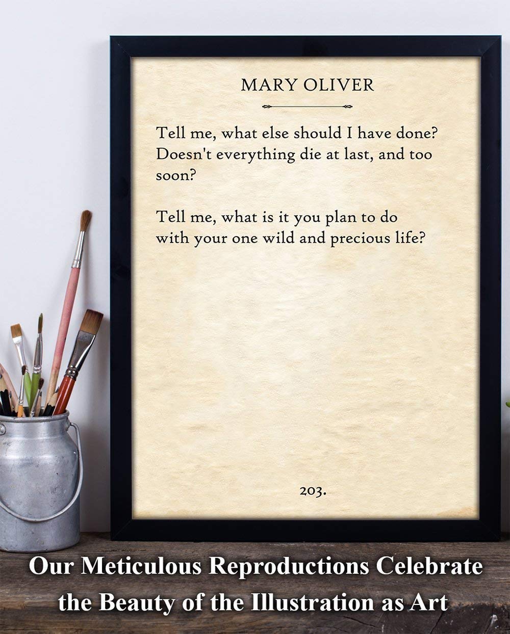 Mary Oliver - The Summer Day... - 11x14 Unframed Typography Book Page Print - Great Gift Under $15 for Book Lovers