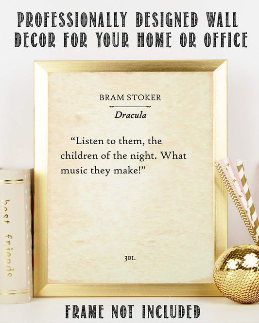 Bram Stoker - Listen To Them - Classic Quote Wall Decor, Literary Poster Print, Gift for Bookish or Book Lovers, 11x14 Unframed Typography Book Page Print Poster