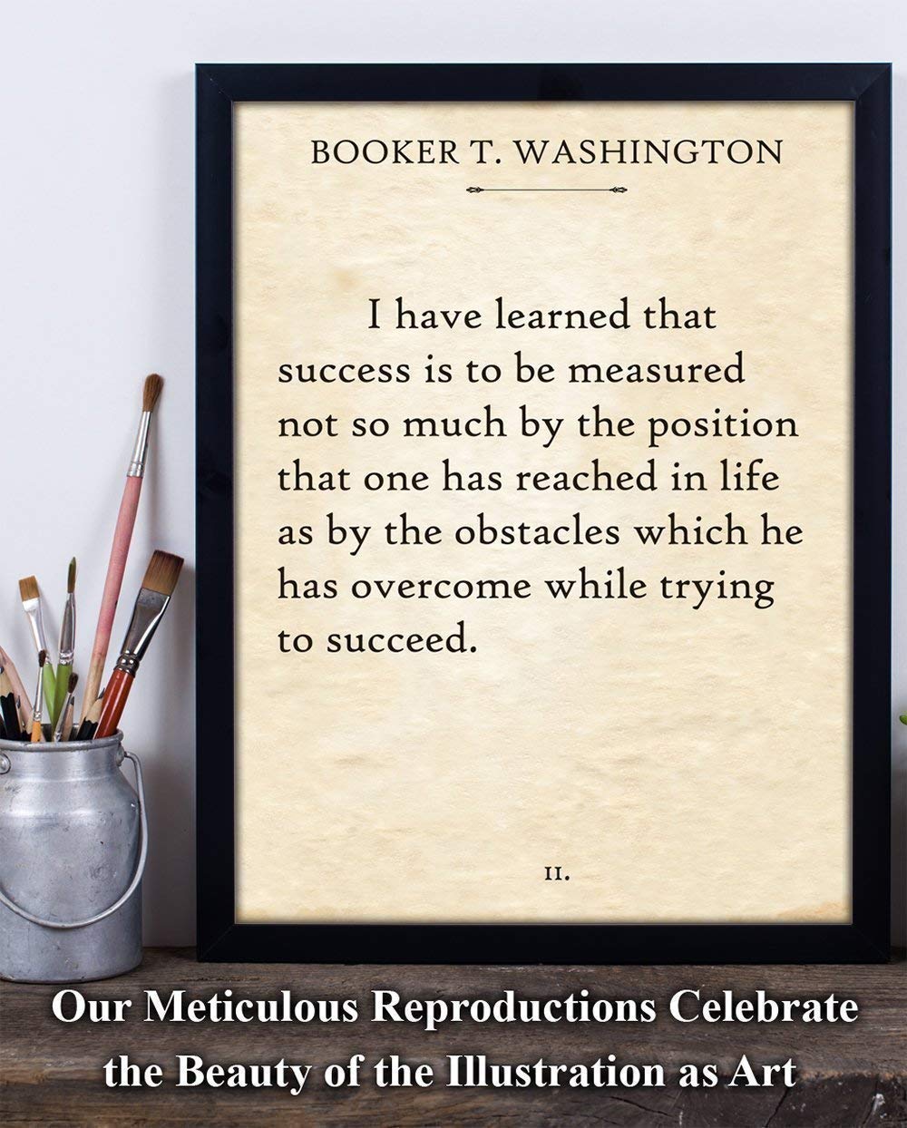 Booker T. Washington - I Have Learned... - 11x14 Unframed Typography Book Page Print - Makes a Great Gift Under $15 for Book Lovers