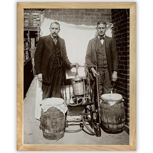 Moonshiners: 11x14 Framed Poster - Vintage 1920s Retro Photos for Speakeasy & Bootleggers - Prohibition Era Bar Black & White Photo, Antique Historical, Modern Lounge & Home Bar Décor