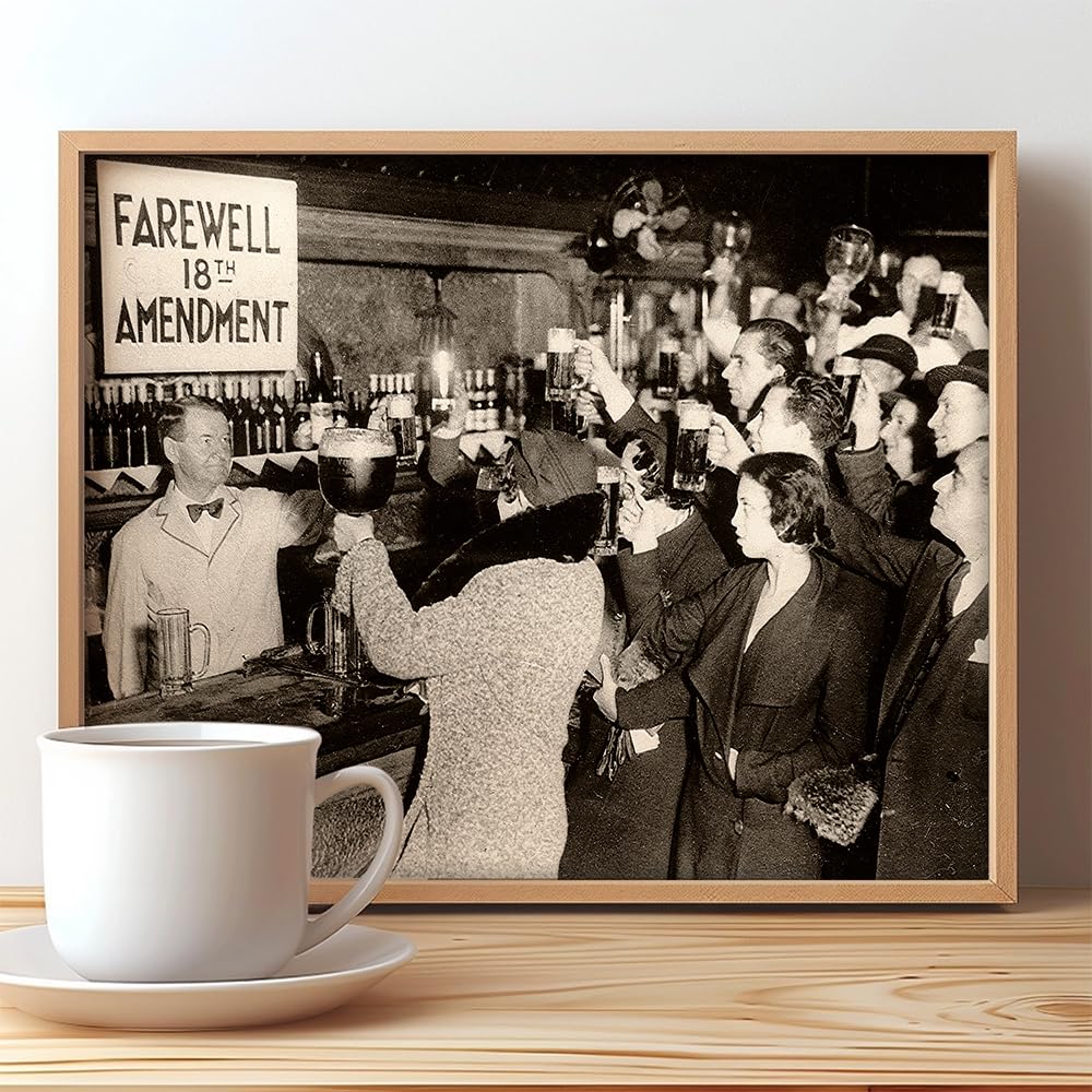 End of Prohibition Celebration - 11x14 Framed Poster - Vintage 1920s ...