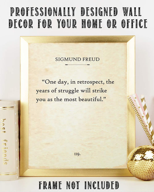 Sigmund Freud - One Day In Retrospect - 11x14 Unframed Typography Book Page Print - Great Inspirational and Motivational Gift and Decor Under $15