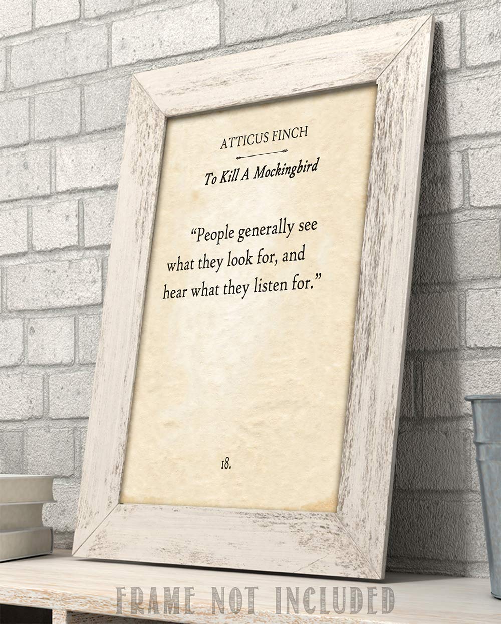 Atticus Finch - People Generally See What They Look For - 11x14 Unframed Typography Book Page Print - Great Inspirational Gift and Decor for Home and Office Under $15